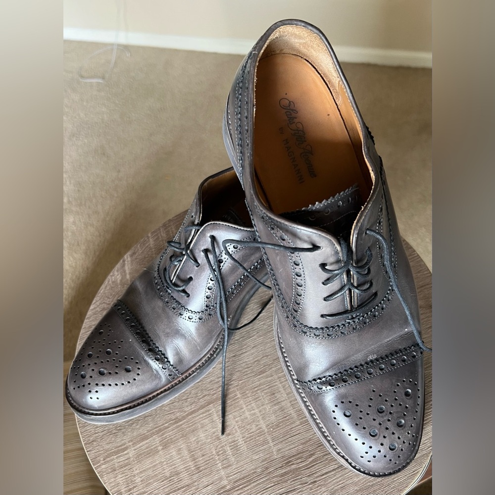 Magnanni x Saks Fifth Avenue Brogue Oxford Dress Cap Toe shoes made in Spain